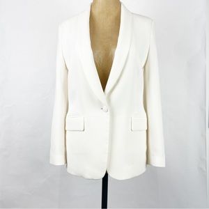 IRO  Women’s Crepe Shawl Collar Jacket Blazer CREAM  Covered Buttons Size 0